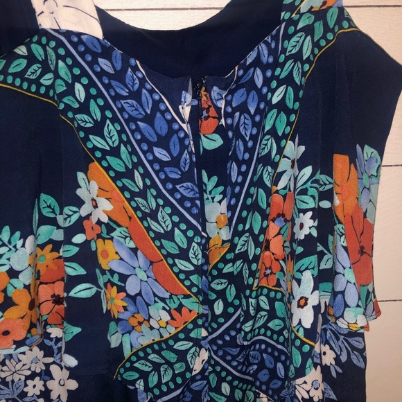 Anthropologie Mauve Floral Dress - 4 - L - Picture 5 of 7